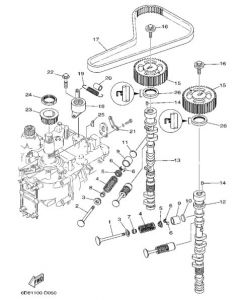 Распредвал  YAMAHA F80 / F90 / F100       6D8-12171-00-00 ― 1998-2024  NEXT