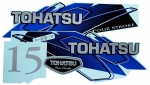 Наклейки на мотор TOHATSU MFS15B2  (3V6Q87801-0) 3V6-87801-1
